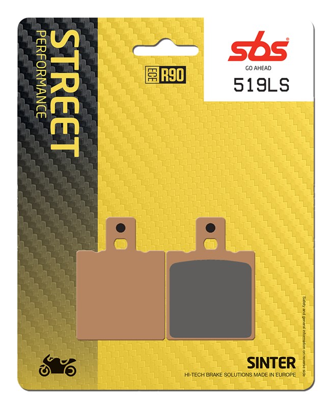 SBS brake pads KH47 street performance (excel) sinteredcolour gold (519LS)